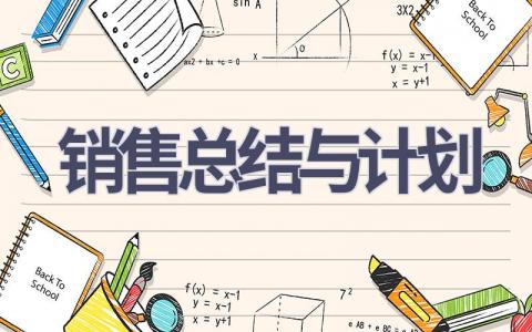 销售总结与计划(21篇精选范文）