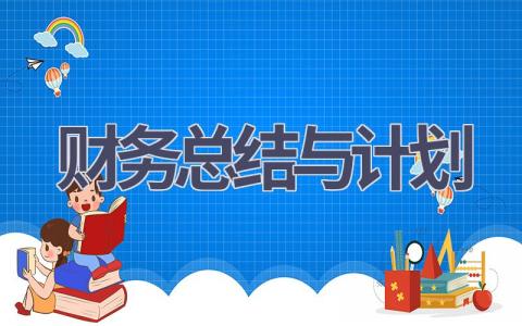 财务总结与计划(11篇精选范文）