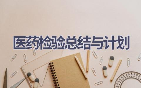 医药检验总结与计划(9篇精选范文）