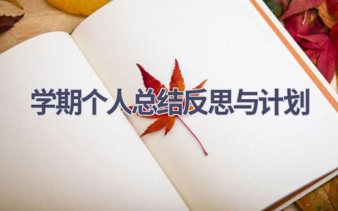 学期个人总结反思与计划(9篇精选范文）