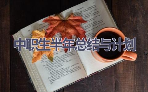 中职生半年总结与计划(11篇精选范文）