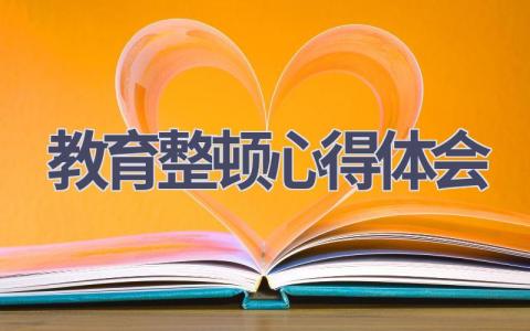 教育整顿心得体会(16篇精选范文）