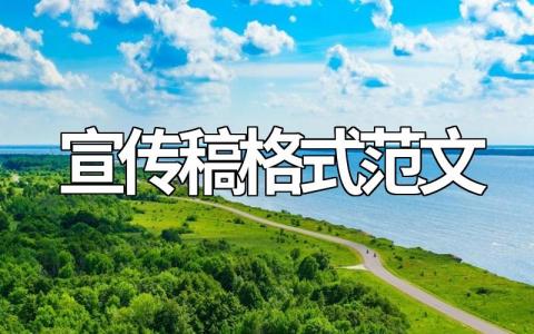 宣传稿格式范文12篇(通用模板)