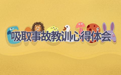吸取事故教训心得体会(9篇精选范文）