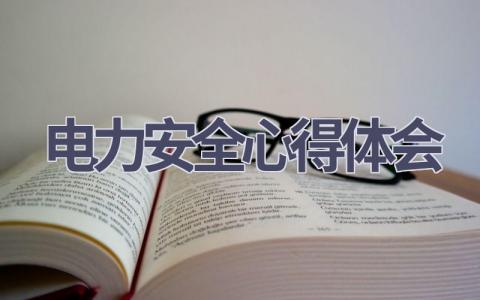 电力安全心得体会(17篇精选范文）